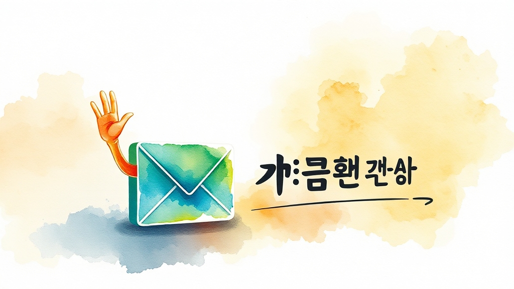 민간 환급 서비스 vs 국세청 원클릭 서비스 (watercolor 스타일)