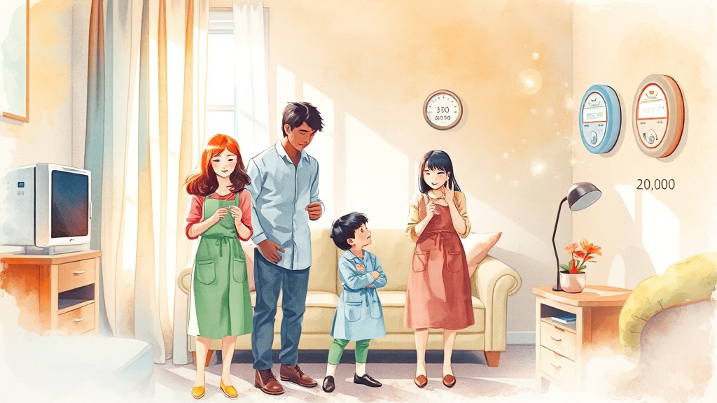에너지 절약으로 포인트 쌓기 (watercolor 스타일)